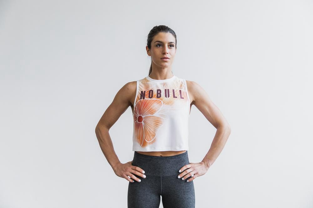 NOBULL Muscle Golden Watercolor Çiçekli Tank Üstleri Bayan - Altın Çiçek - Turkiye (YGN-624079)